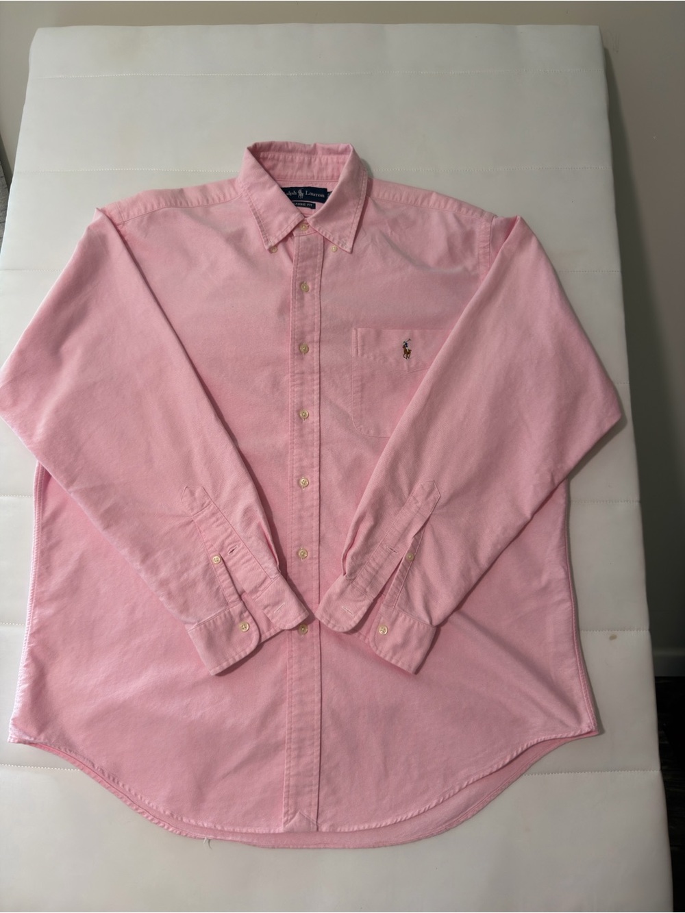Ralph Lauren Classic Fit Men's Pink Button-Down Shirt  Long Sleeve Cotton L
